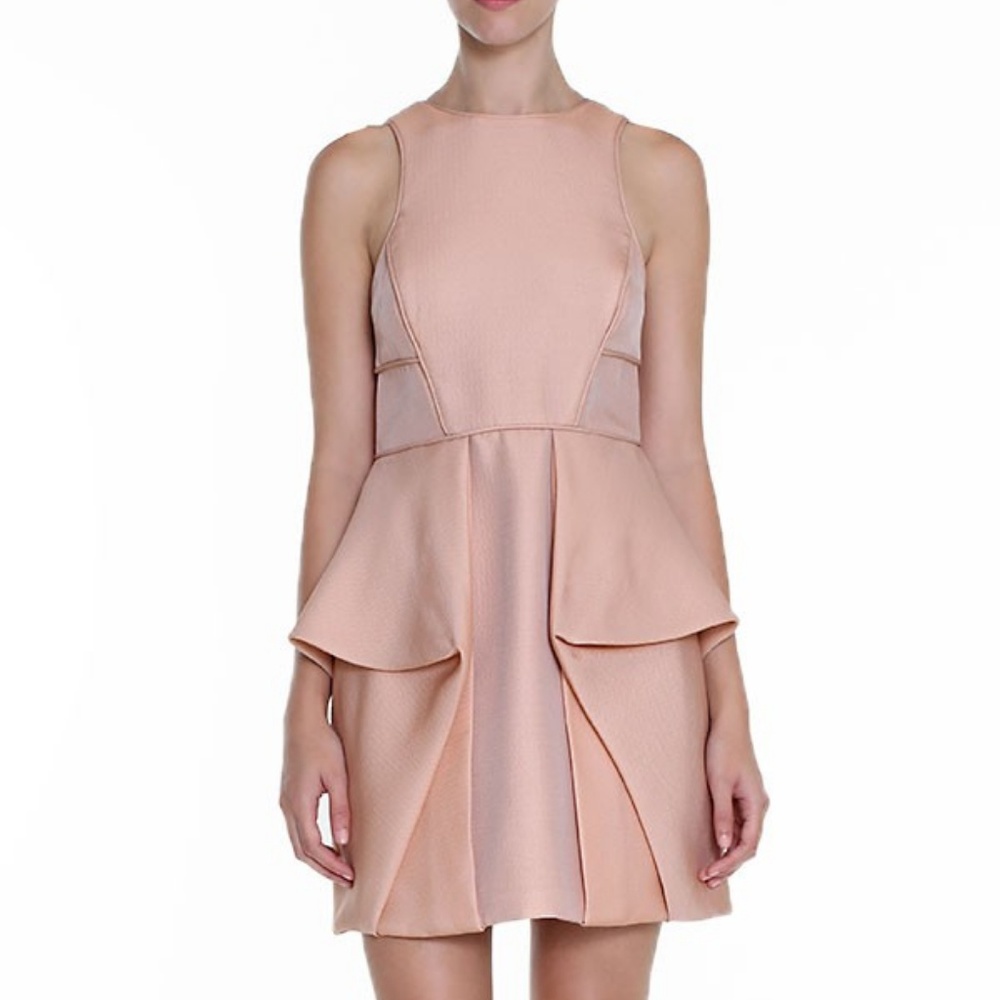 Tibi Simona Jacquard Open Back Dress Sz 0